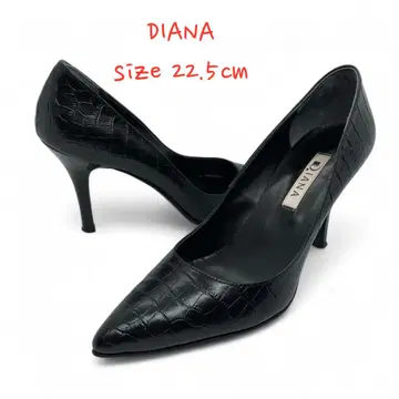 새상품급 DIANA 다이애나/포인티드 펌프스/검정 카타오시/22.5/블랙