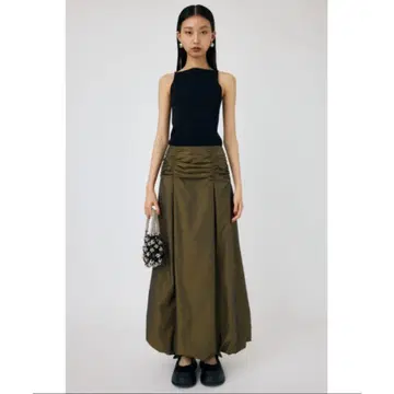MOUSSY BALLOON 머메이드 스커트 카키