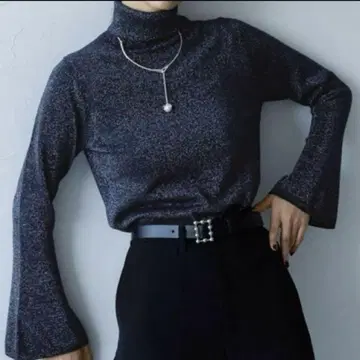 HARE 하레 소매 플레어 라메 니트