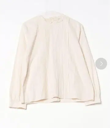 PAR ICI 핀턱 블라우스 프릴 칼라 아이보리 셔츠