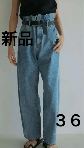 새상품 anuke Waist Tuck Denim 허리 턱 데님 36