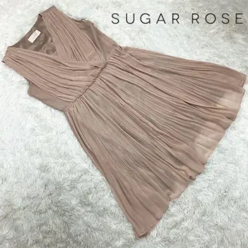 SUGAR ROSE 슈가 로즈 베이지 슬리브리스 원피스 드레스