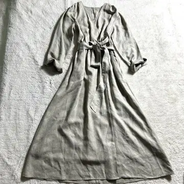 그린 라벨 릴랙싱 린넨풍 롱 원피스 카슈쿨 베이지