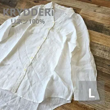 KRYDDERi 스키퍼 린넨 셔츠 린넨 100% 소매 롤업