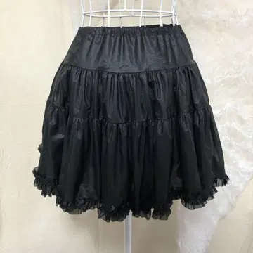 티어드 플레어 스커트 파니에 고스 양차 y2k 일본제