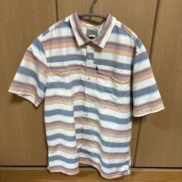 L.L.Bean 스트라이프 반팔 셔츠 XL-REG