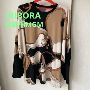 MIBORA 긴팔 튜닉 추상 패턴 MGM