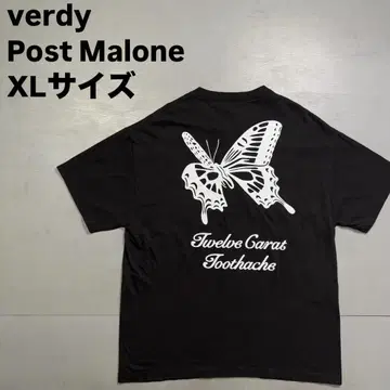 verdy Post Malone 티셔츠 블랙 검정 XL 버터플라이