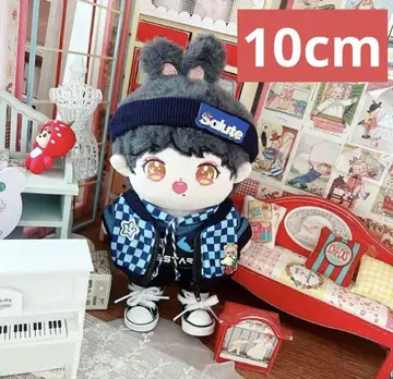 10cm 봉제 의류 봉제 인형 의류 블루 후드티