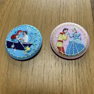 디즈니 자수 캔 배치 아리엘 & 신데렐라