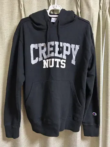 CREEPY NUTS 로고 블랙 후드티