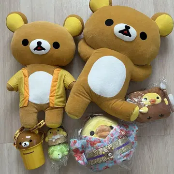 리락쿠마 키이로이토리 산엑스 봉제 인형 묶음 세트 판매