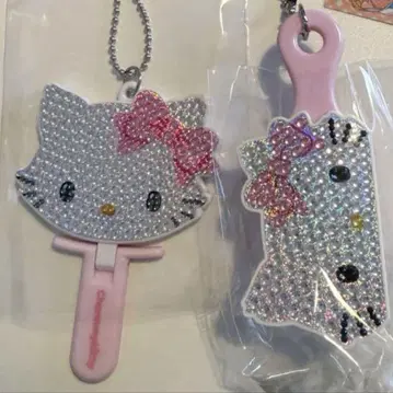 산리오 Sanrio 키라 데코 미니어처 차미 키티 거울 브러쉬