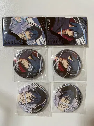 NARUTO 캔뱃지 세트 우치하 사스케 이타치