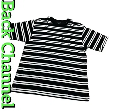 "Back Channel 백 채널" 보더 포켓 반팔 티셔츠