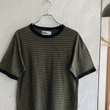 21SS MHL. COTTON LINEN JERSEY 보더 티셔츠
