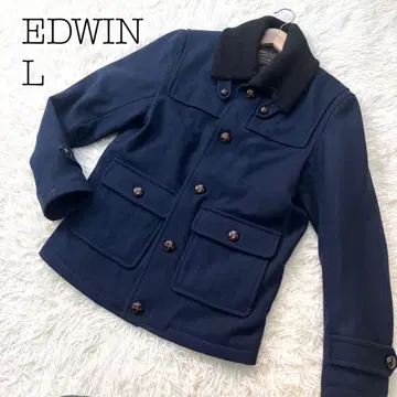 새상품급 EDWIN 에드윈 울 자켓 네이비 퀼팅 남성용