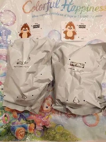 팝 마트 칩 데일 봉제 인형 키체인 디즈니 패밀리