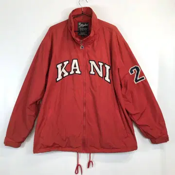 칼카니 90s 안감 부착 나일론 자켓 레드 L 사이즈