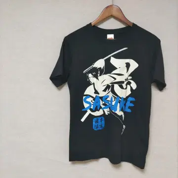 NARUTO -돌풍전- 일본 한정판 사스케 티셔츠 size:M 블랙