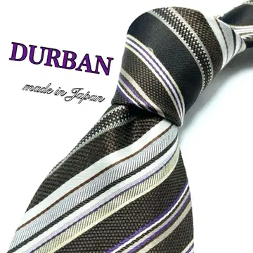 컨디션 최상] DURBAN 넥타이 깔끔한 스트라이프 일본 제품 세련된
