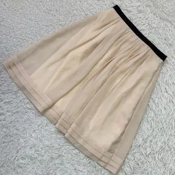 sunauna 쉬폰 원단 스커트 베이지 38 비침 청순 산뜻함
