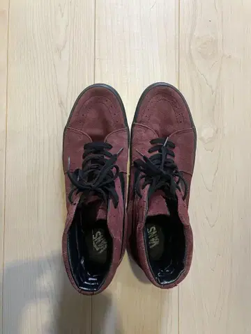 VANS 버건디 스케이트 스케이트 하이 반스 30cm