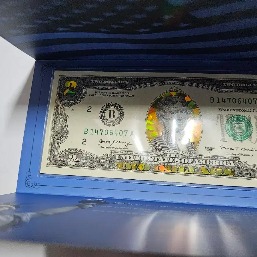 Lucky $2 Bill jin Paper Money with Pure keum Foil #행운의2달러,#순금박진폐,#2달러진폐 on  Bunjang Global Site.