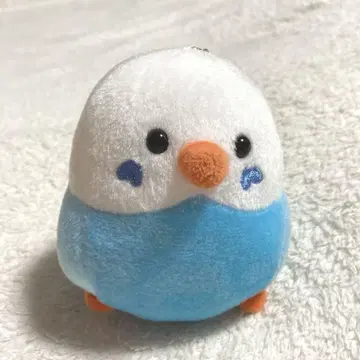 세키세이 잉꼬 봉제 인형 마스코트 키링 새상품급 블루