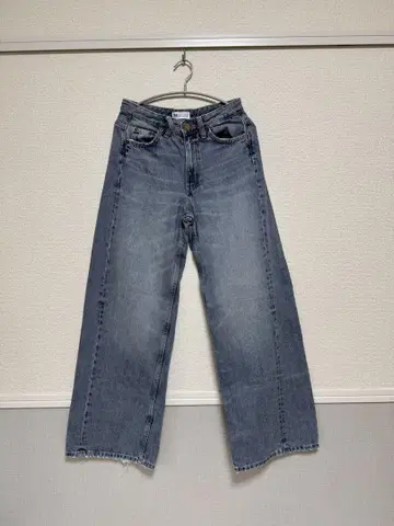 자라 와이드 청바지 34