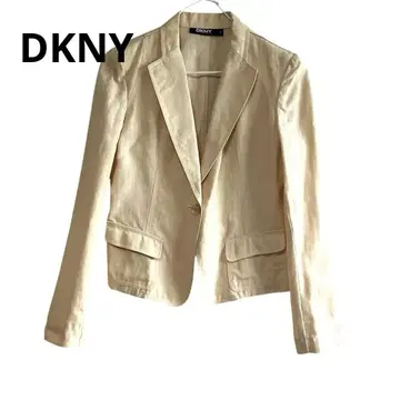 DKNY 다나 카란 자켓 블레이저 린넨 린넨 100% 베이지 계열