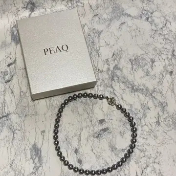 컨디션 최상 PEAQ 피크 펄 목걸이 진주 그레이