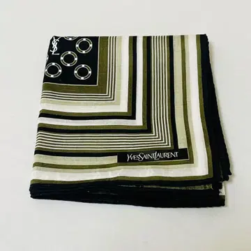 YvesSaintLaurent 대형 손수건 스카프 시스루 로고