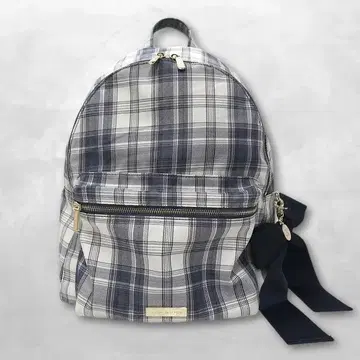 메종 드 플뢰르 Maison de FLEUR 체크 리본 라운드 백팩