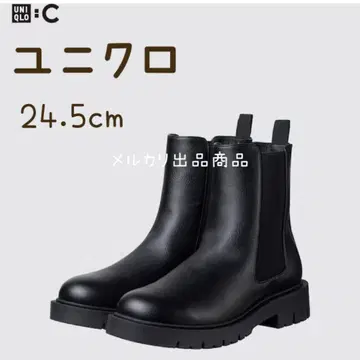 유니클로 네이비 느낌 터치 사이드 고어 숏부츠 24.5cm