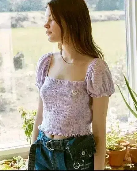 Rolarola Smocking Off-Shoulder T-shirt