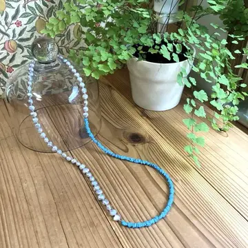 터키석 담수 펄 목걸이