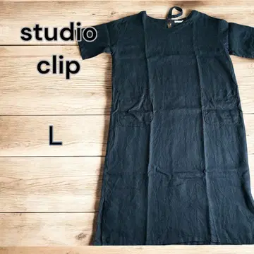 스튜디오 클립 studio clip 원피스 린넨 린넨 100 % 네이비