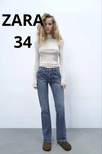 자라 스트레이트 데님 청바지 팬츠 34