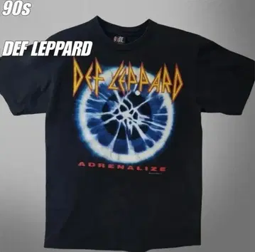 90s DEF LEPPARD 디플레파드 1992 투어 티셔츠 블랙 L