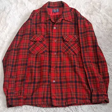 Pendleton 60's 울 셔츠 오픈 카라