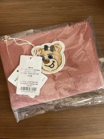 라브러리 올드 테디 걸 와펜 파우치 핑크 니나