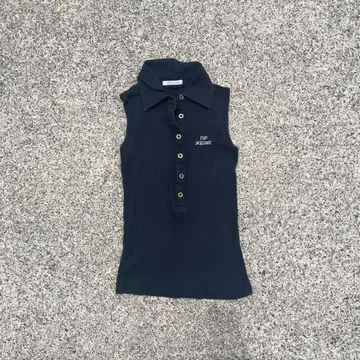 단 하나 물자 Y2K 00s vintage rhinestone 폴로 탑