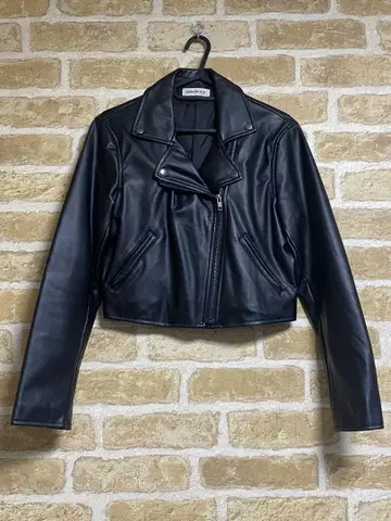 BROWNY 크롭 기장 숏 기장 라이더 자켓 가죽 자켓