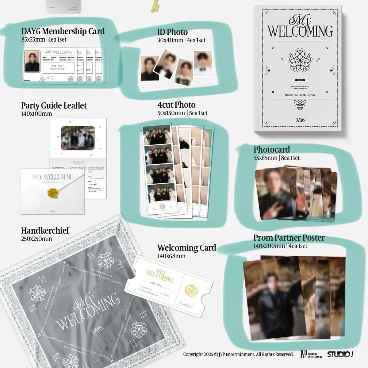 DAY6 My Day 5th Fan Kit Sungjin Young K Wonpil Dowoon Poca Buncheol WTS