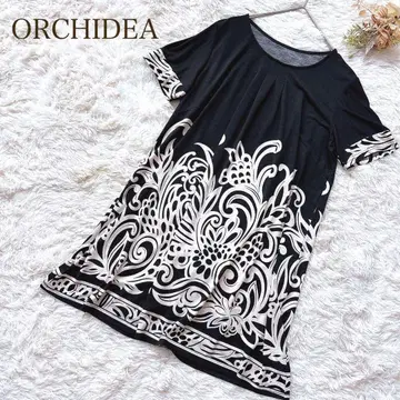 ORCHIDEA 오키디아 원피스 반팔 루즈핏 블랙 XL 42