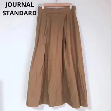 저널 스탠다드 플레어 스커트 롱 면100% 일본제 브라운 S