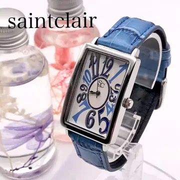 작동 손목시계 saintclair 새상품 배터리 남성용 블루 A12