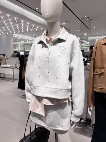 H&M 엠퍼리시드 스큐바 라거 셔츠 스커트 세트