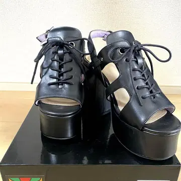 요스케 통굽 샌들 블랙 미사용 새상품 박스 있음